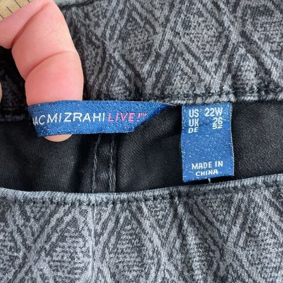 Isaac Mizrahi Live Womens Plus Size 22W Cotton Blend Wide-Leg Pants NWT 4079 - Picture 3 of 11